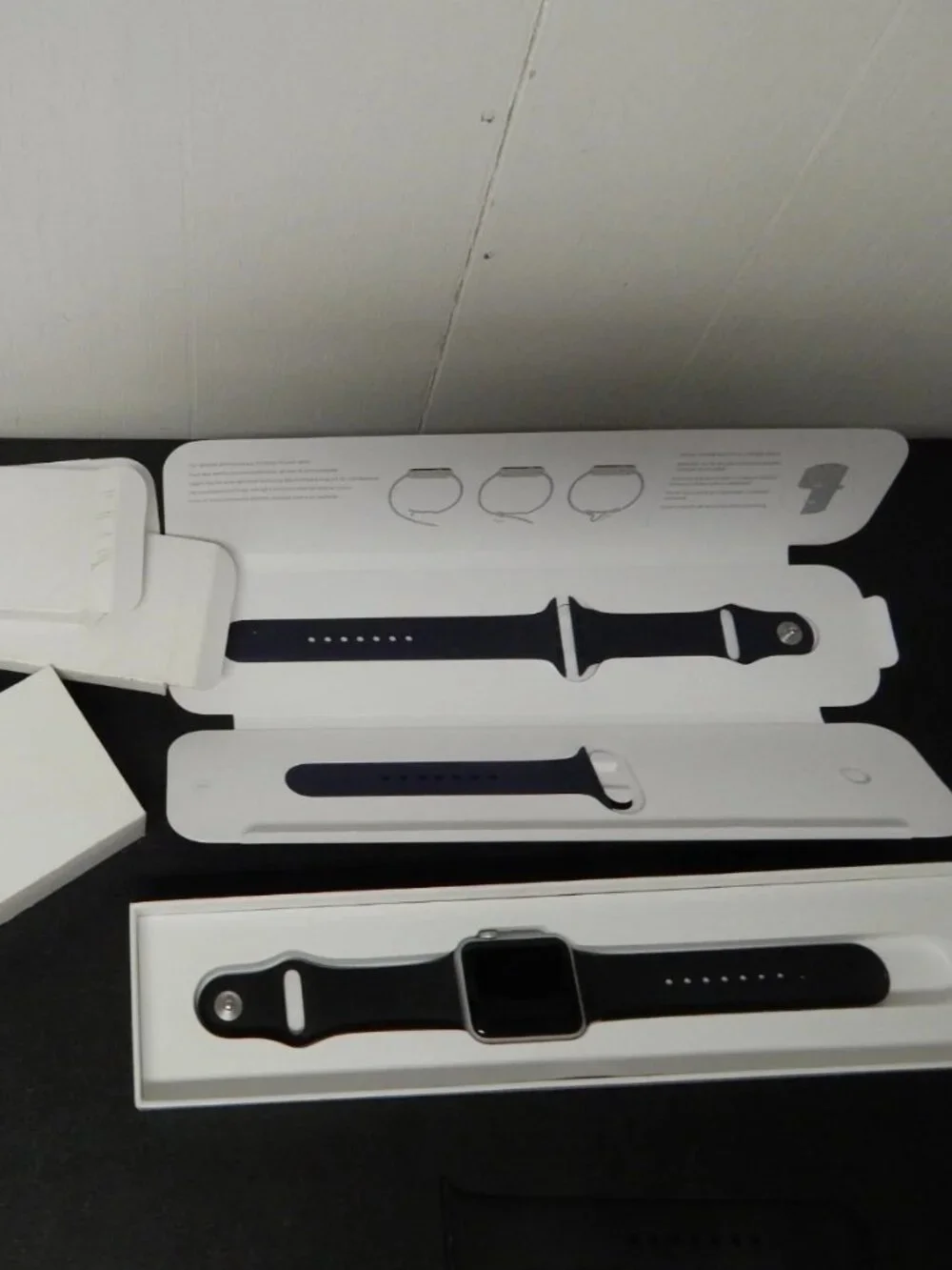 Apple Watch Series 1 42mm Aluminum Case White Sport Band - (MNNL2LL/A)